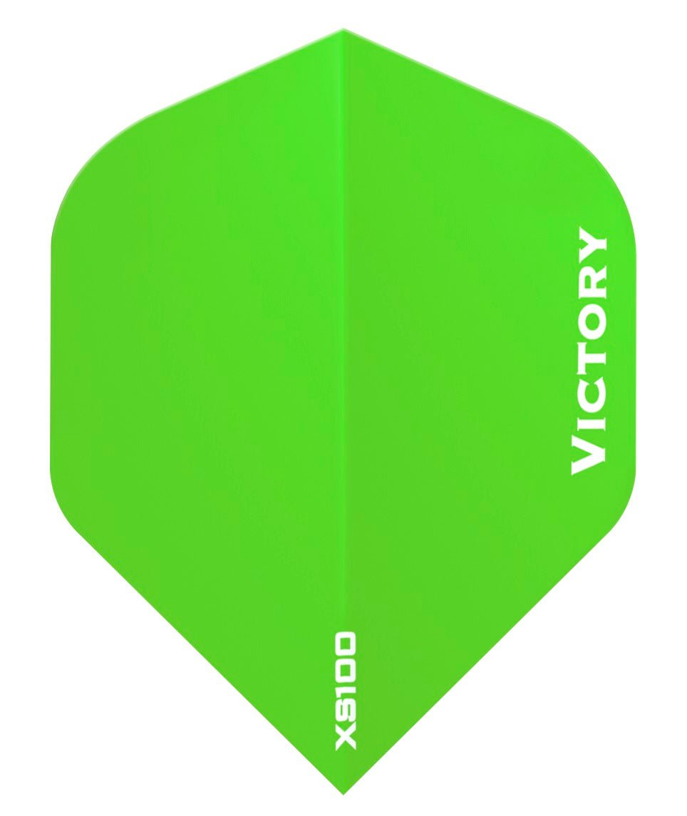 Victory Darts XS100 Colours Green Extra Strong Dart Flights - Jurassic Points