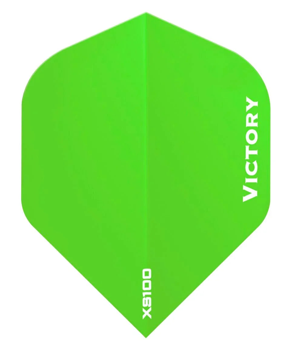 Victory Darts XS100 Colours Green Extra Strong Dart Flights - Jurassic Points