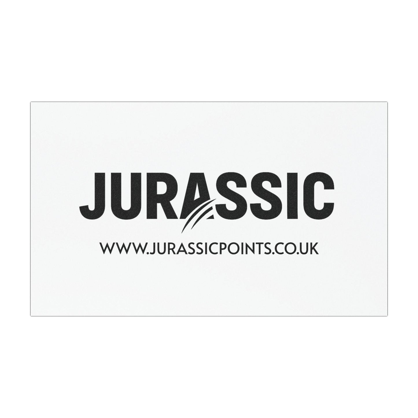 Car Magnet — Jurassic Logo with www.jurassicpoints.co.uk (Black on White) - Jurassic Points