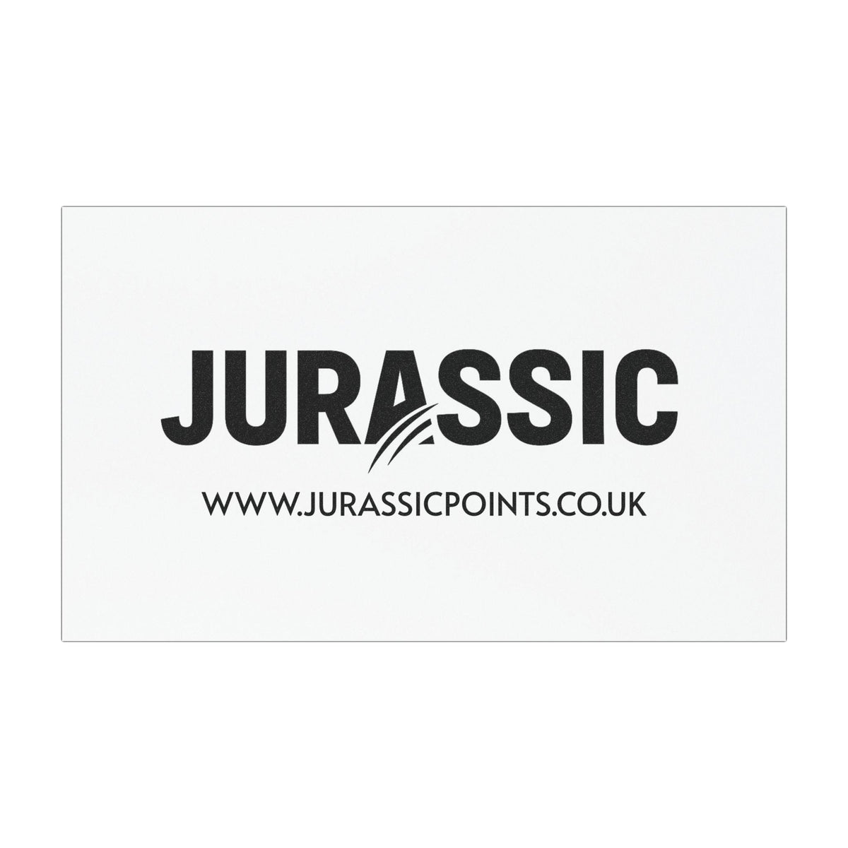 Car Magnet — Jurassic Logo with www.jurassicpoints.co.uk (Black on White) - Jurassic Points
