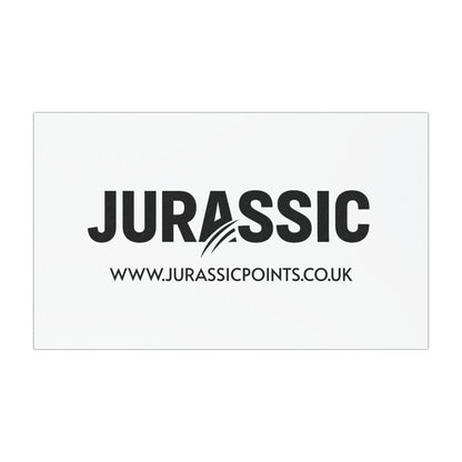 Car Magnet — Jurassic Logo with www.jurassicpoints.co.uk (Black on White) - Jurassic Points