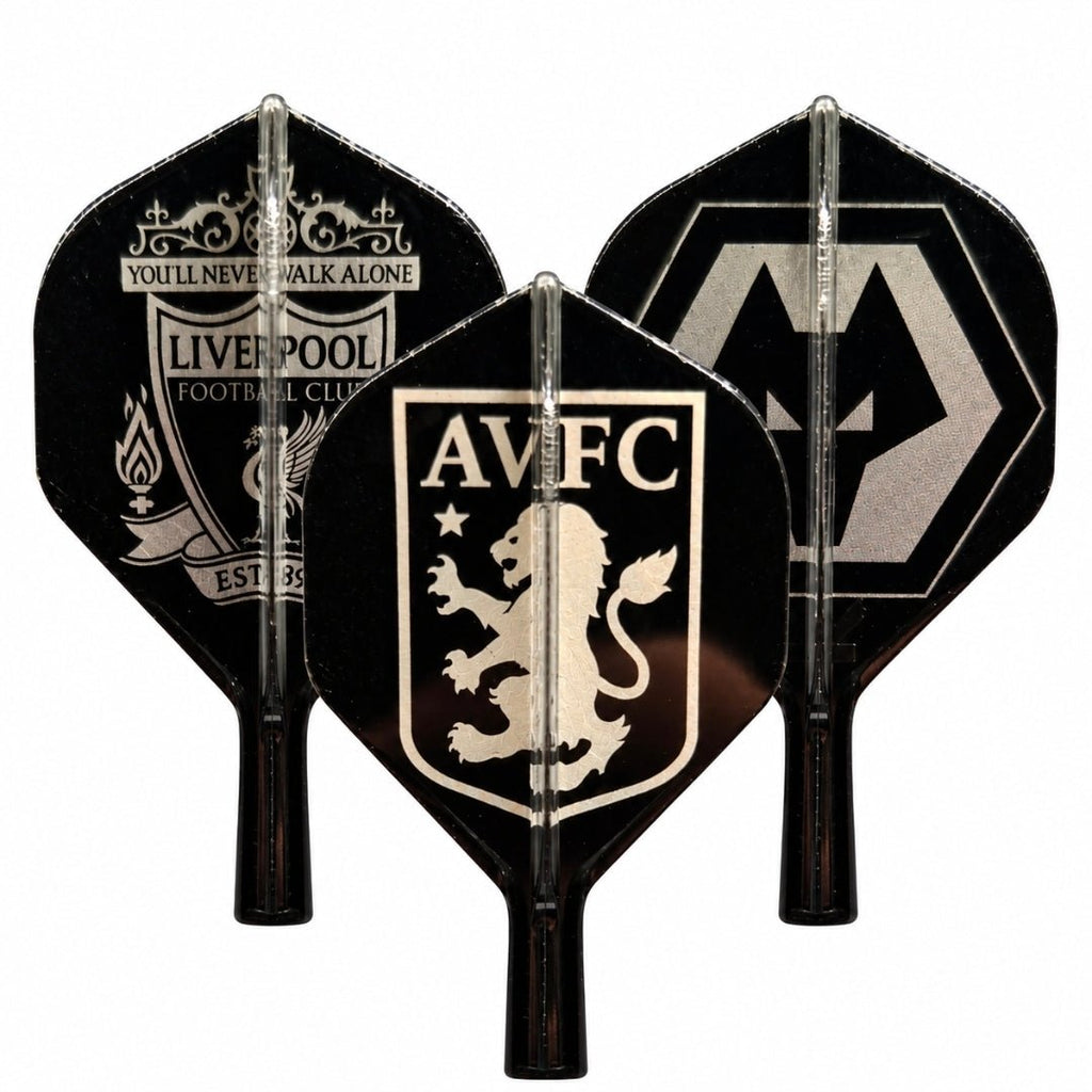 Football Crest Engraved K-Flex Dart Flights - Jurassic Darts